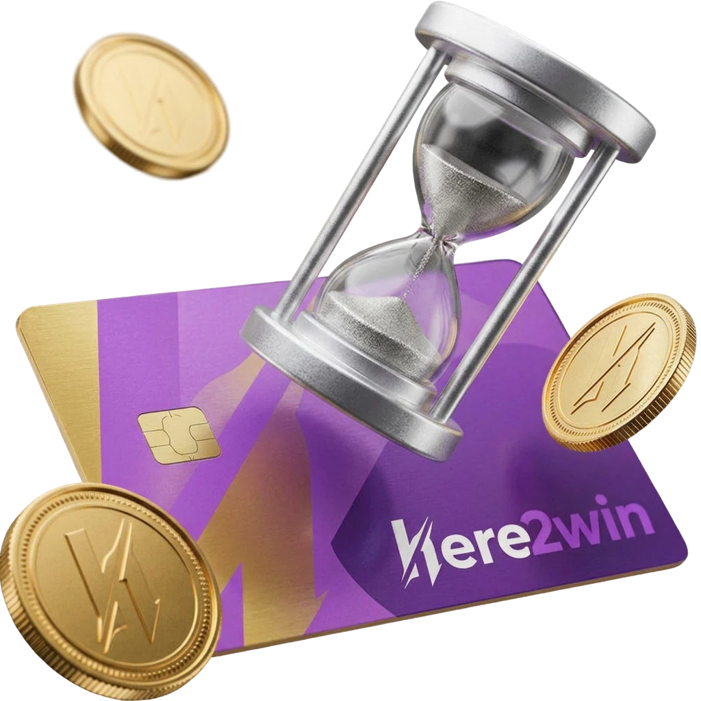 Hourglass resting on a bank card, standing in for a time and spend limit