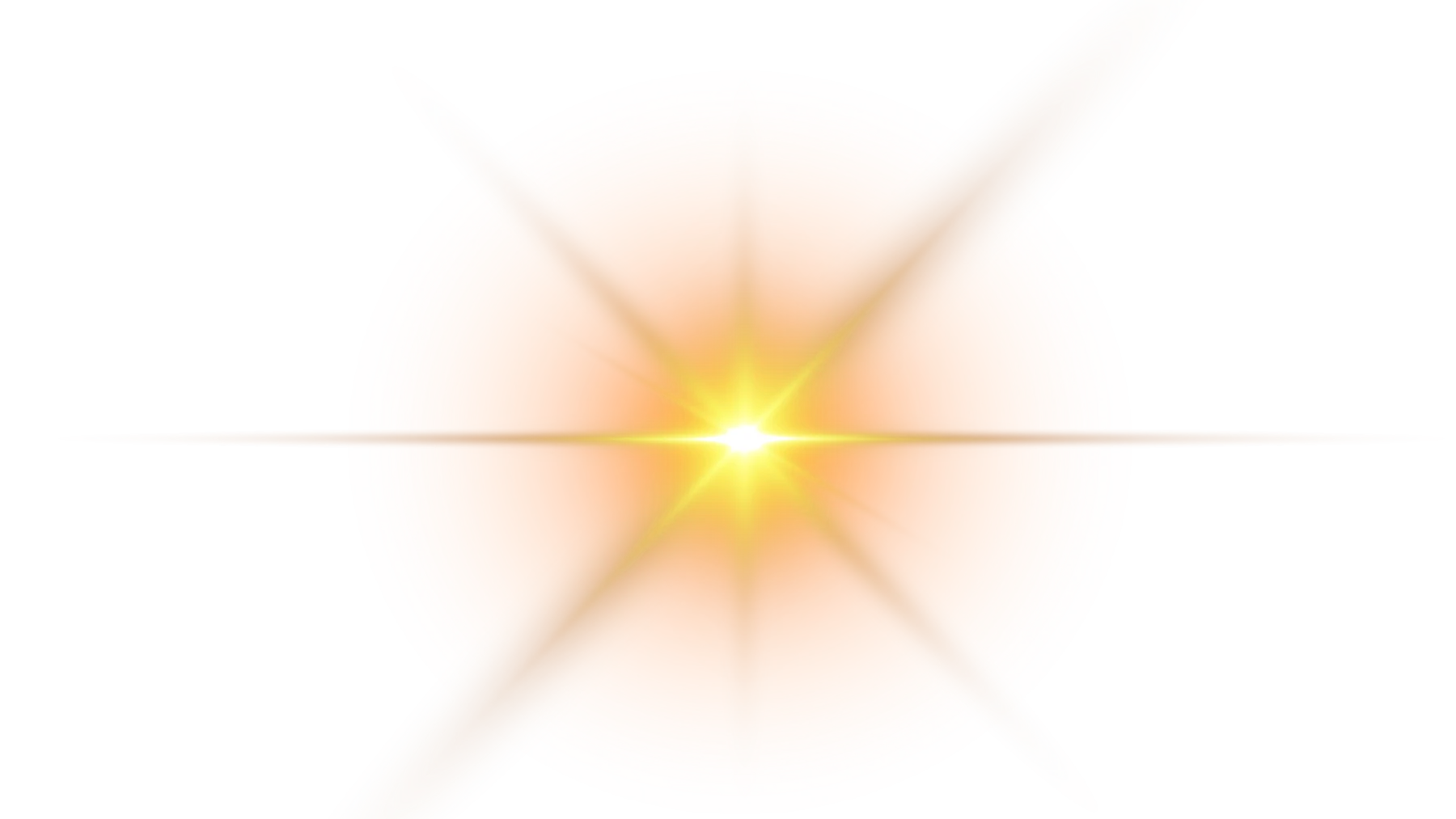 Golden light flare, decorative
