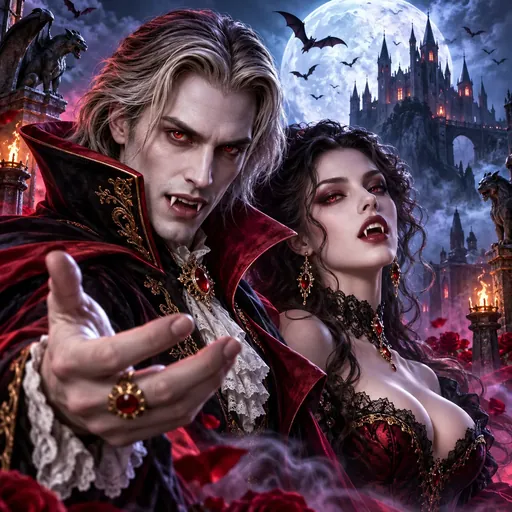 Cartoon vampire artwork on the Blood Suckers reels